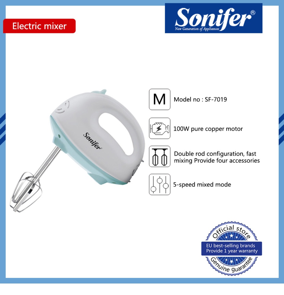 Sonifer SF7019 100W Electric Egg Whiskers