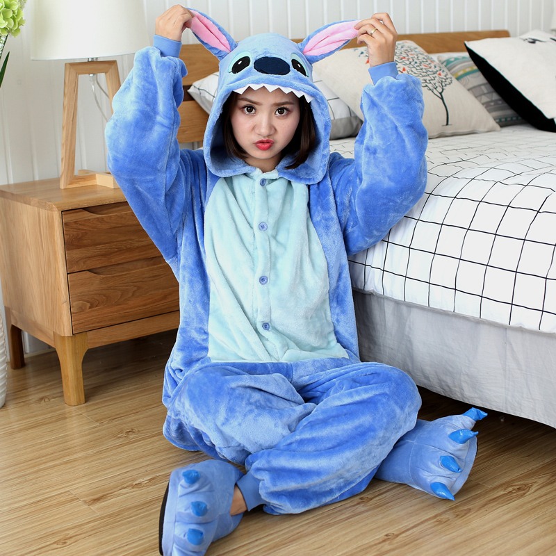 2022 Children Onesie Kids Dinosaur Pikachu Stitch Pajamas Animal