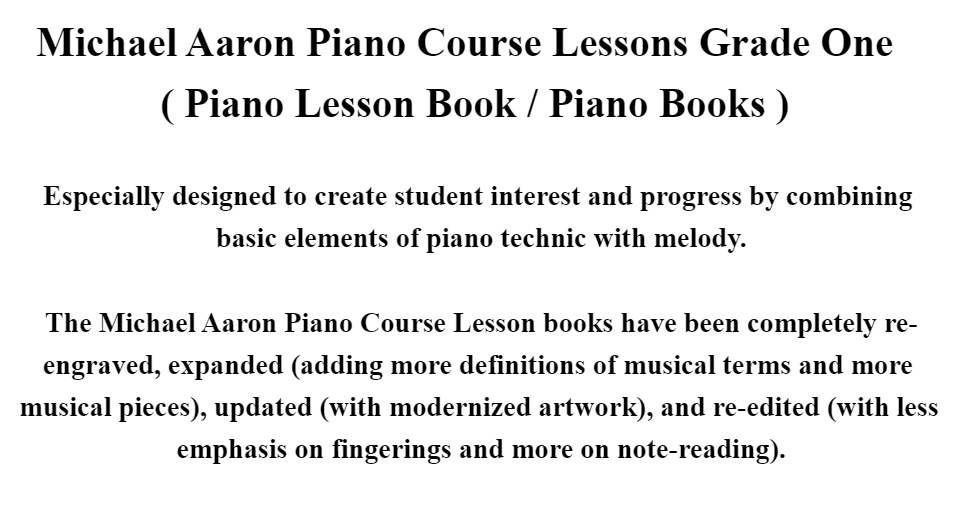 Buy Piano Course: Lessons Grade 1 (Michael Aaron Piano Course) Book Online At Low Prices In India | Piano Course - Foto 5