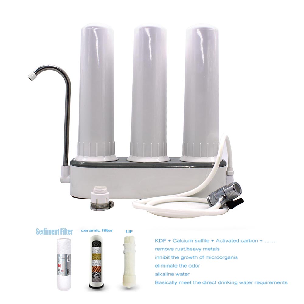 Water Filter 3 Stage Ceramic Carbon Uf Countertop Filter Lazada Ph