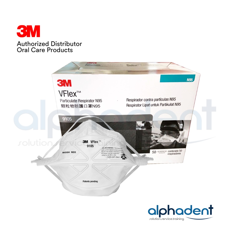 3m vflex 9105 n95 particulate respirator box of 50