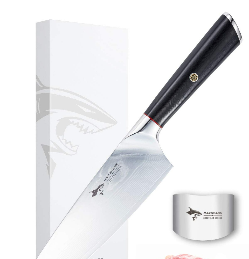 MAD SHARK Professional Chef Knife Ultra-Sharp 8 Inch Damascus