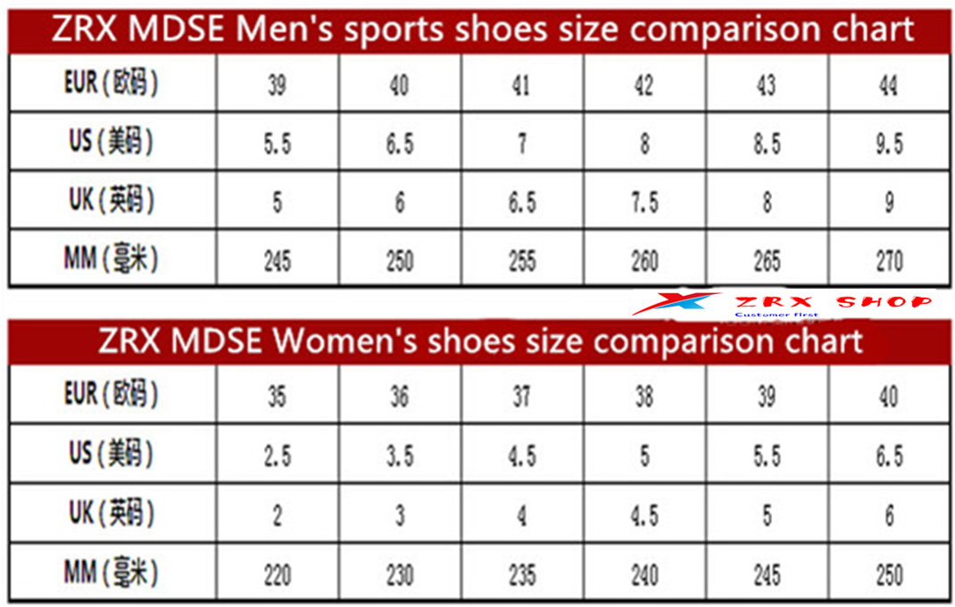 fila size chart korea