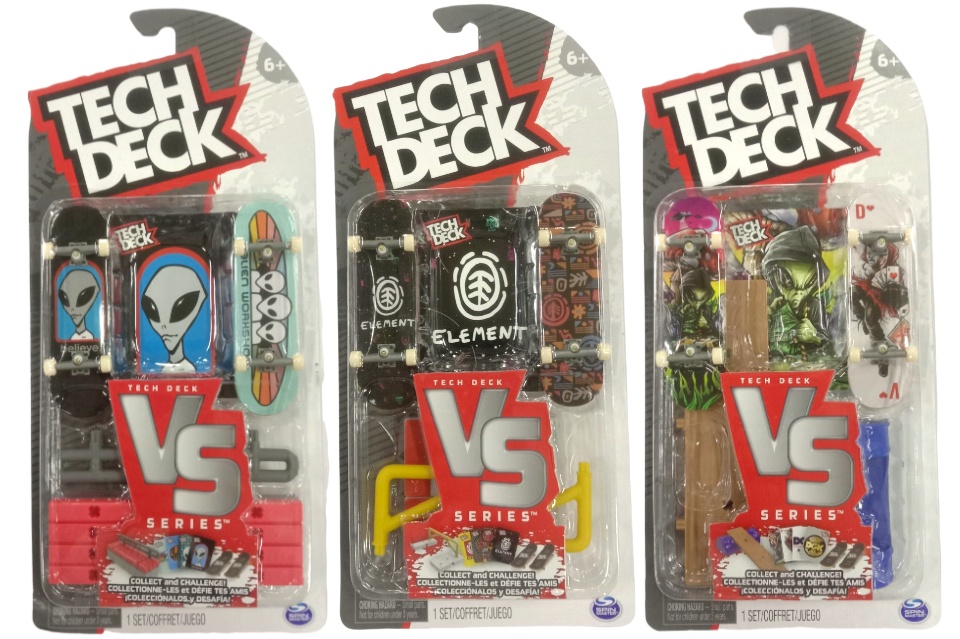 Tech Deck 2-Pack Versus Series with Obstacle and Challenge Card Set, Mini  Skateboard, Skater Toys for Boys, Toys for Kids Ages 6 years and Up Finger  board Hobbies Fingerboard