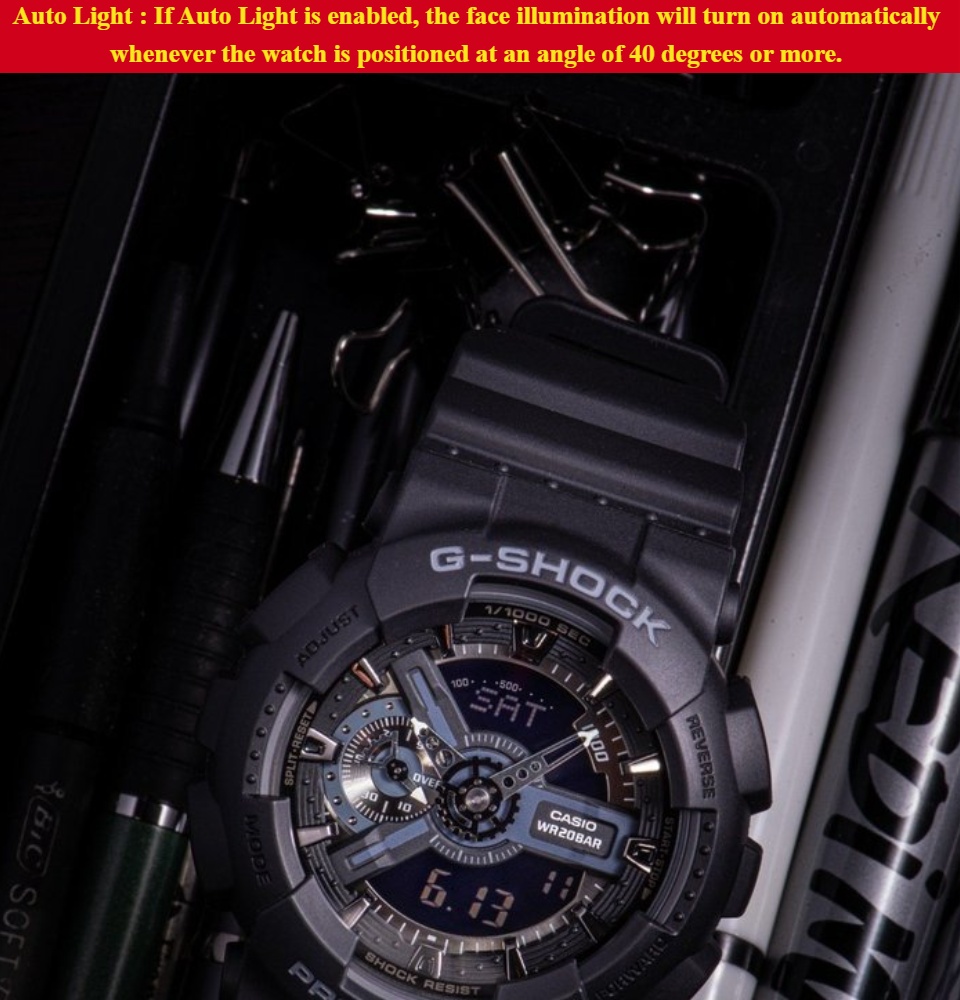 G shock turn discount off auto light