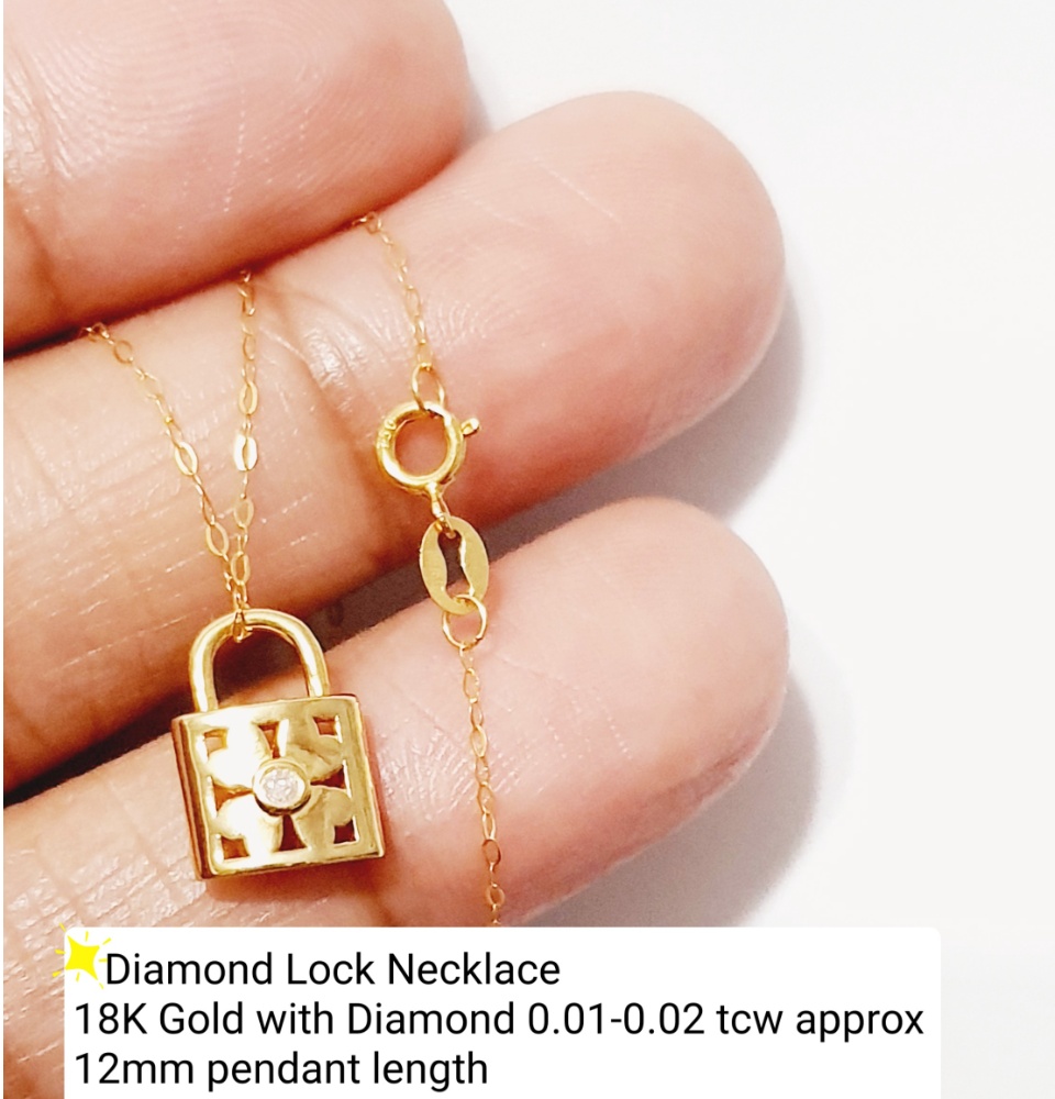 18K Diamond Lockit Padlock Pendant