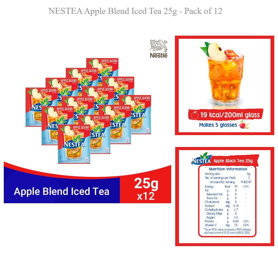 NESTEA Apple Blend Iced Tea 25g Pack of 12
