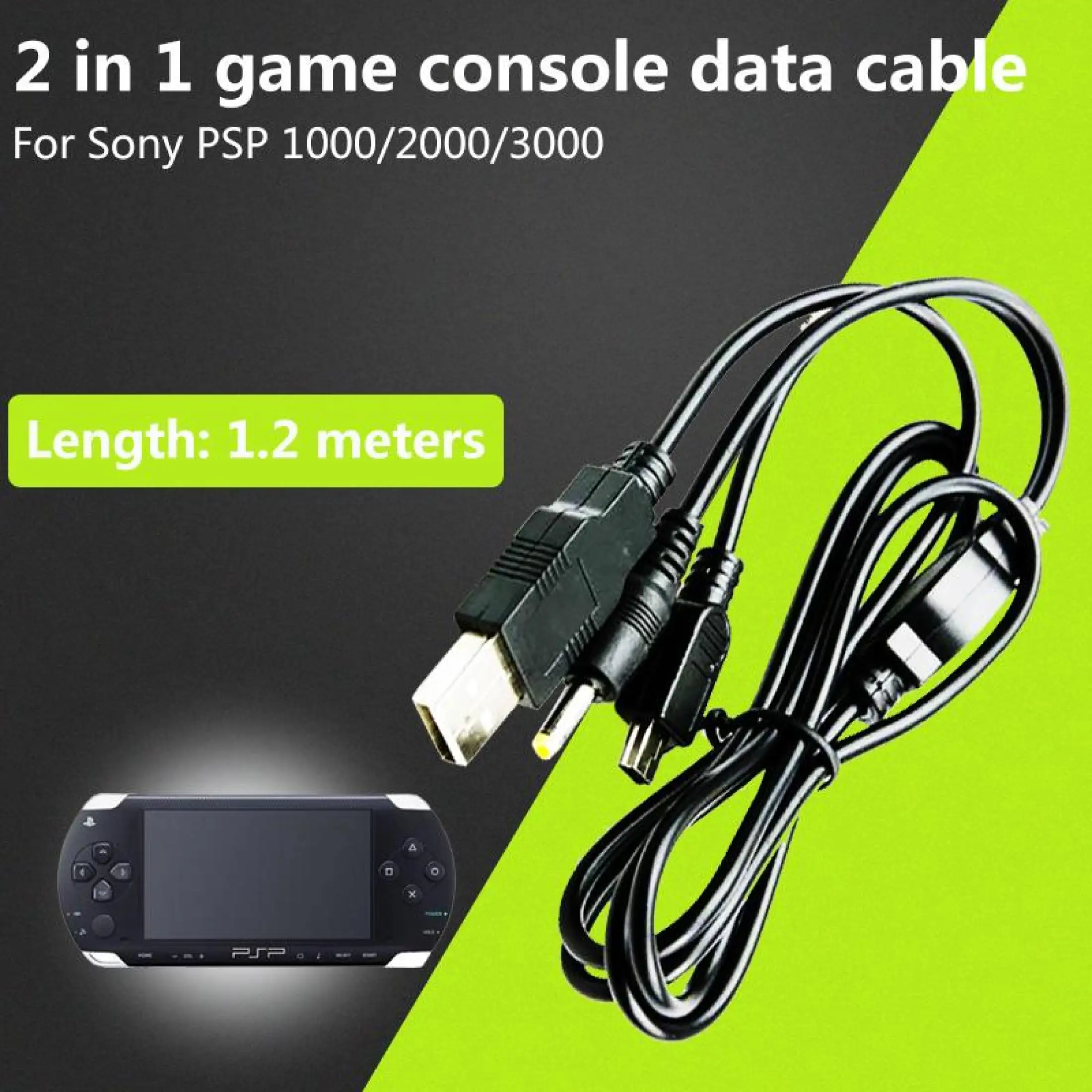 Usb 2 In 1 Power Data Cable For Psp 1000 00 3000 E1000 Lazada Ph