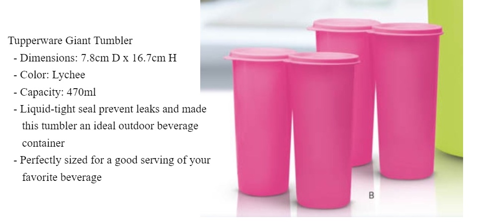 giant tumbler tupperware 2020