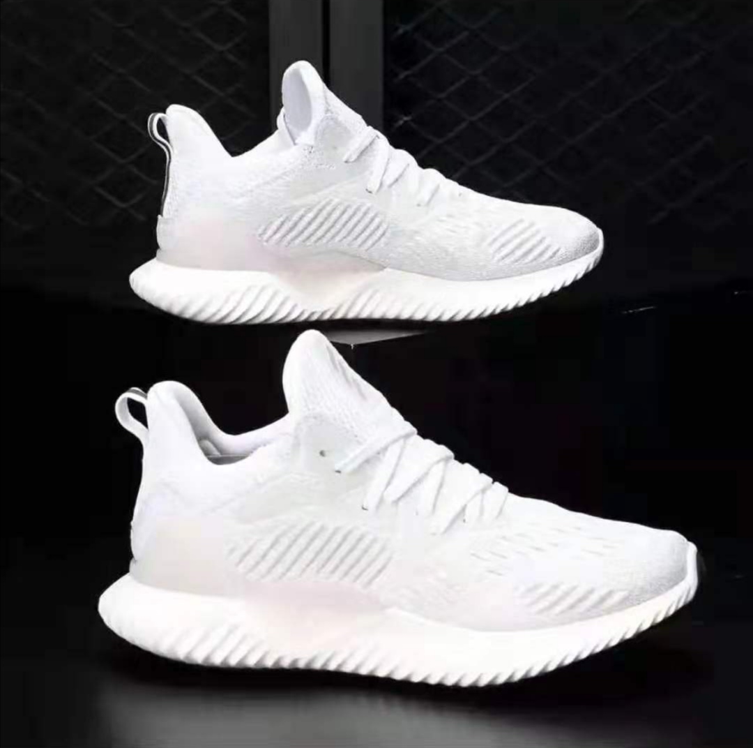 all white running shoes mens
