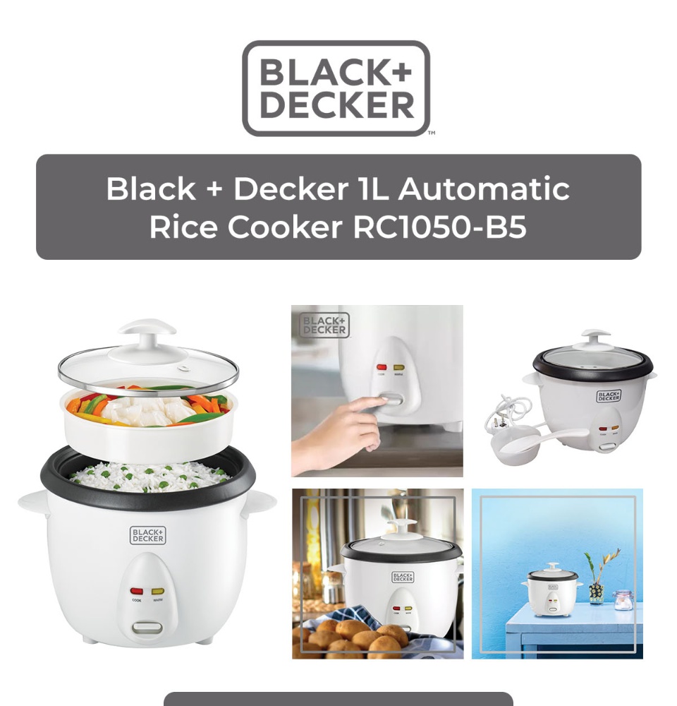 BLACK+DECKER RICE COOKER BLACK+DECKER RICE COOKER 1L RC1050