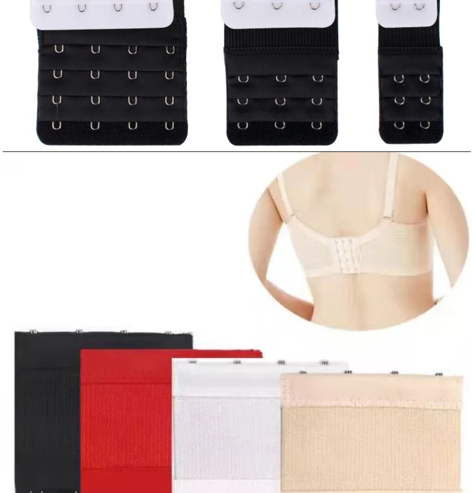 Bra Extender Strap Extension Lengthened Adjustable Replacement Buckle 2  Hooks ✯
