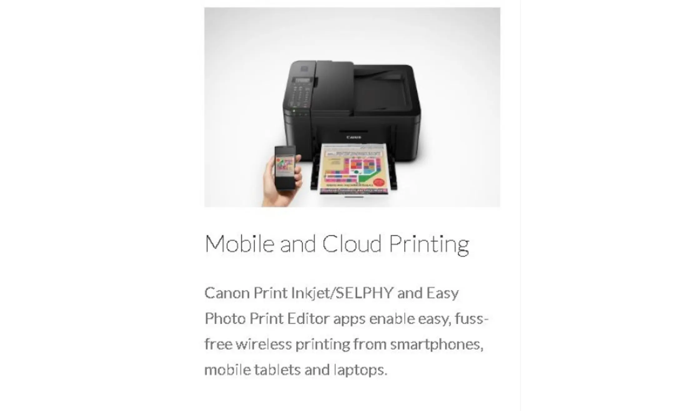 canon e4270 printer specification