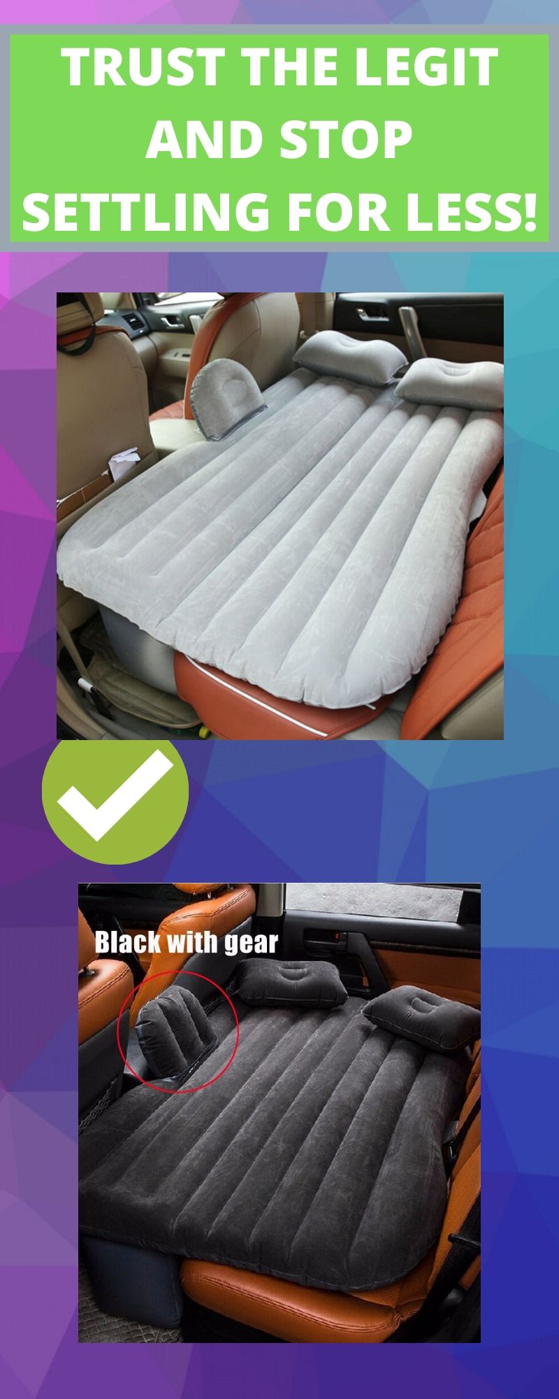 inflatable bed for hatchback car