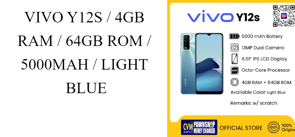 vivo y12s 4gb ram 64