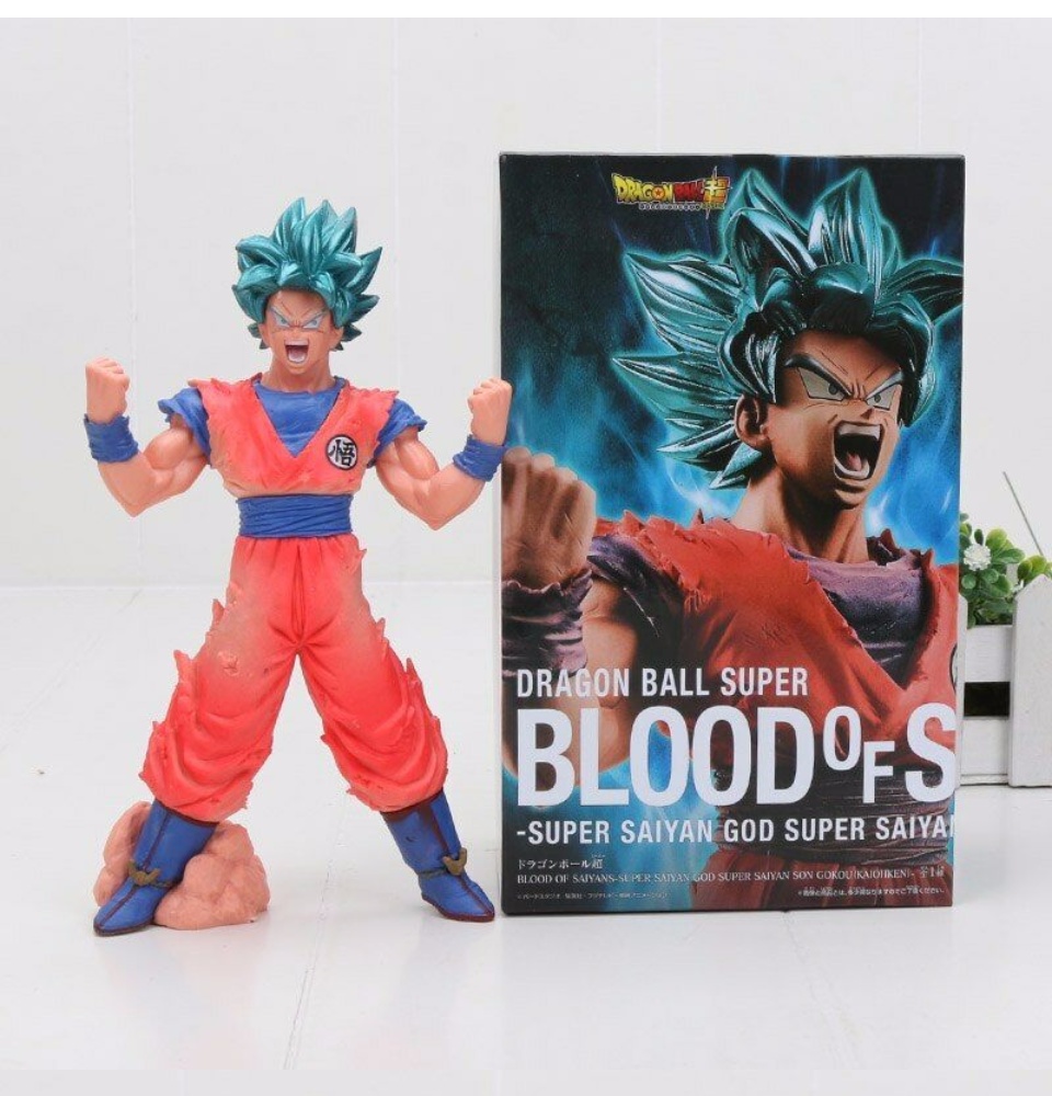 FIGURE DRAGON BALL SUPER - GOKU SUPER SAYAJIN GOD - BLOOD OF