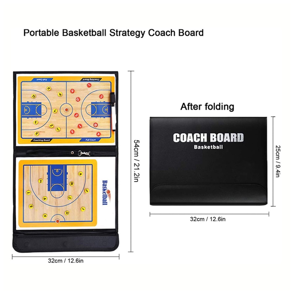 Magnetic Basketball Tactical Board Foldable Basketball Coaching