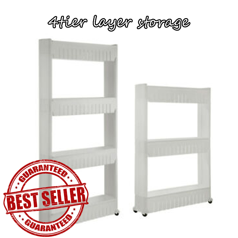 Storage Organizer Fome 4 Tier Mobile Shelving Unit Organizer