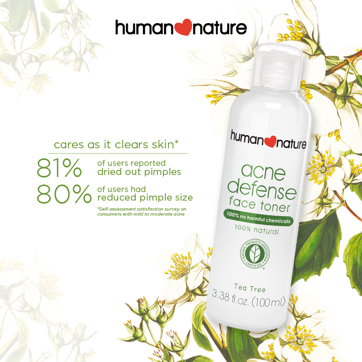 human nature acne defense face toner