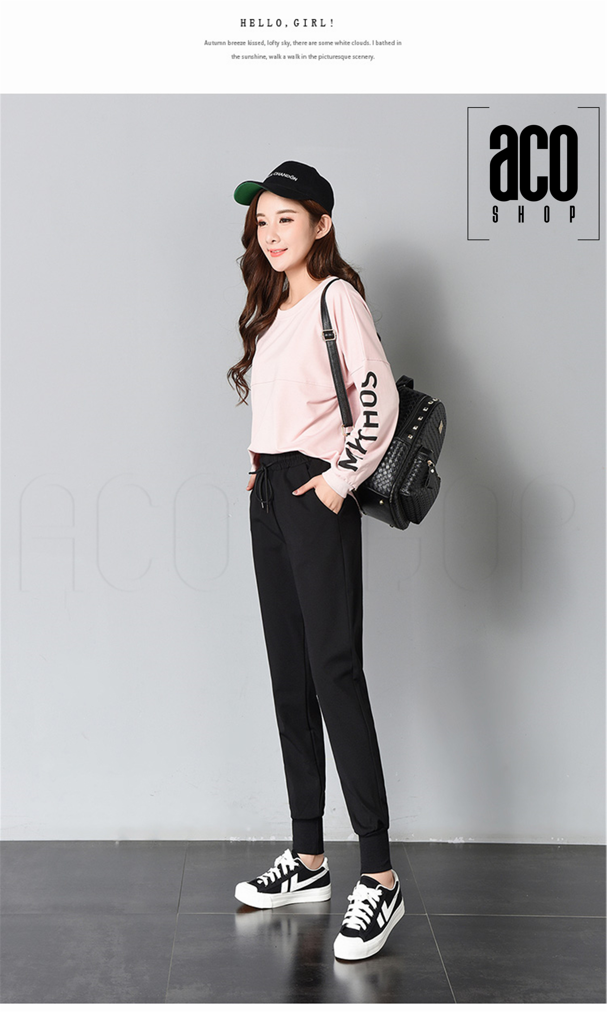 korean jogging pants outfit