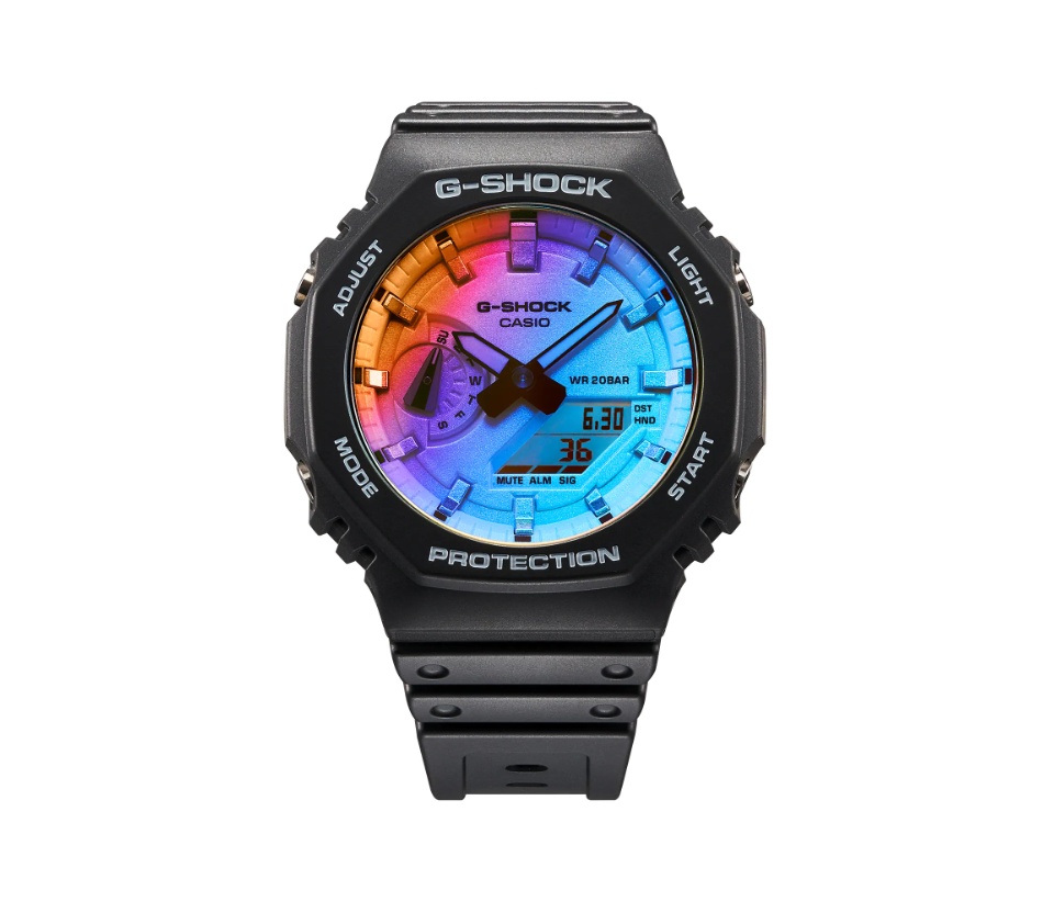 Casio G-SHOCK GA-2100 Series Multicolor Iridescent Rainbow Casioak
