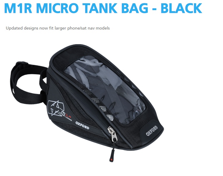 Oxford M1R Micro Tank Bag - Black : Oxford Products