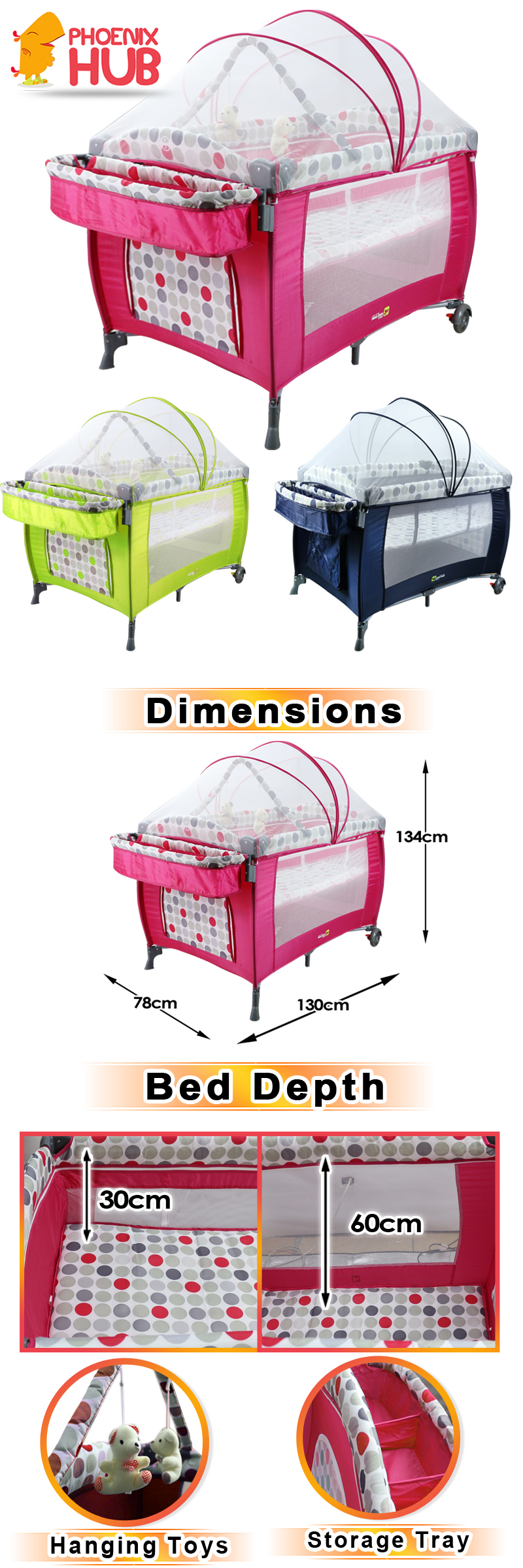playpen with side zipper