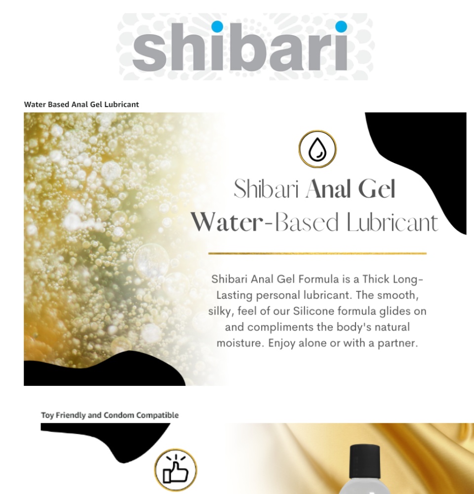 Shibari Premium Water-Based Anal Gel Personal Lubricant for Women and Men (Triton  Anal, 8 Fl Oz)Shibari Premium Water-Based Anal Gel Personal Lubricant for  Women and Men (Triton Anal, 8 Fl Oz) |