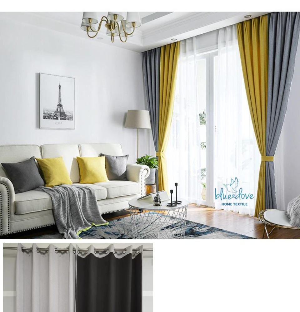 Yellow And Gray Living Room Curtains Matttroy