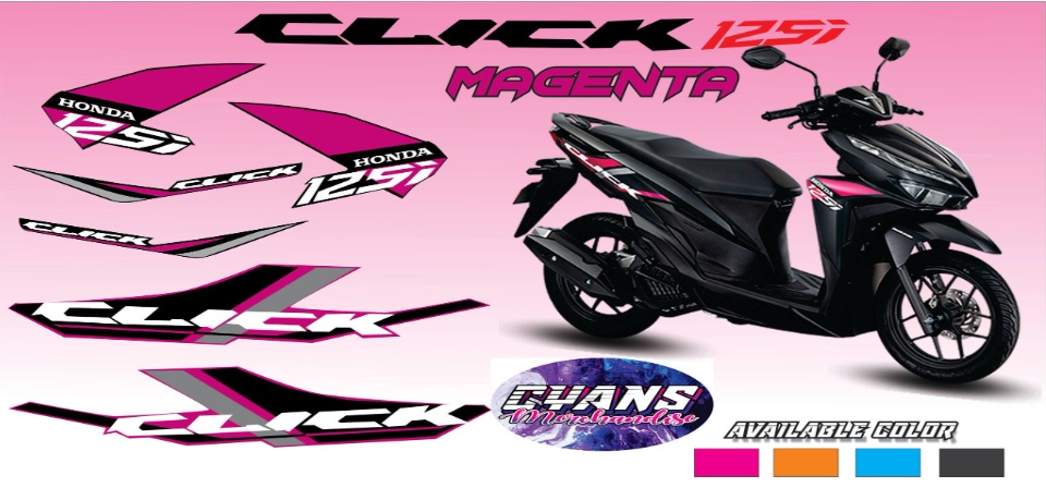 Pink Honda Click 125i 2021 Black Magenta Click 125i/150i V2