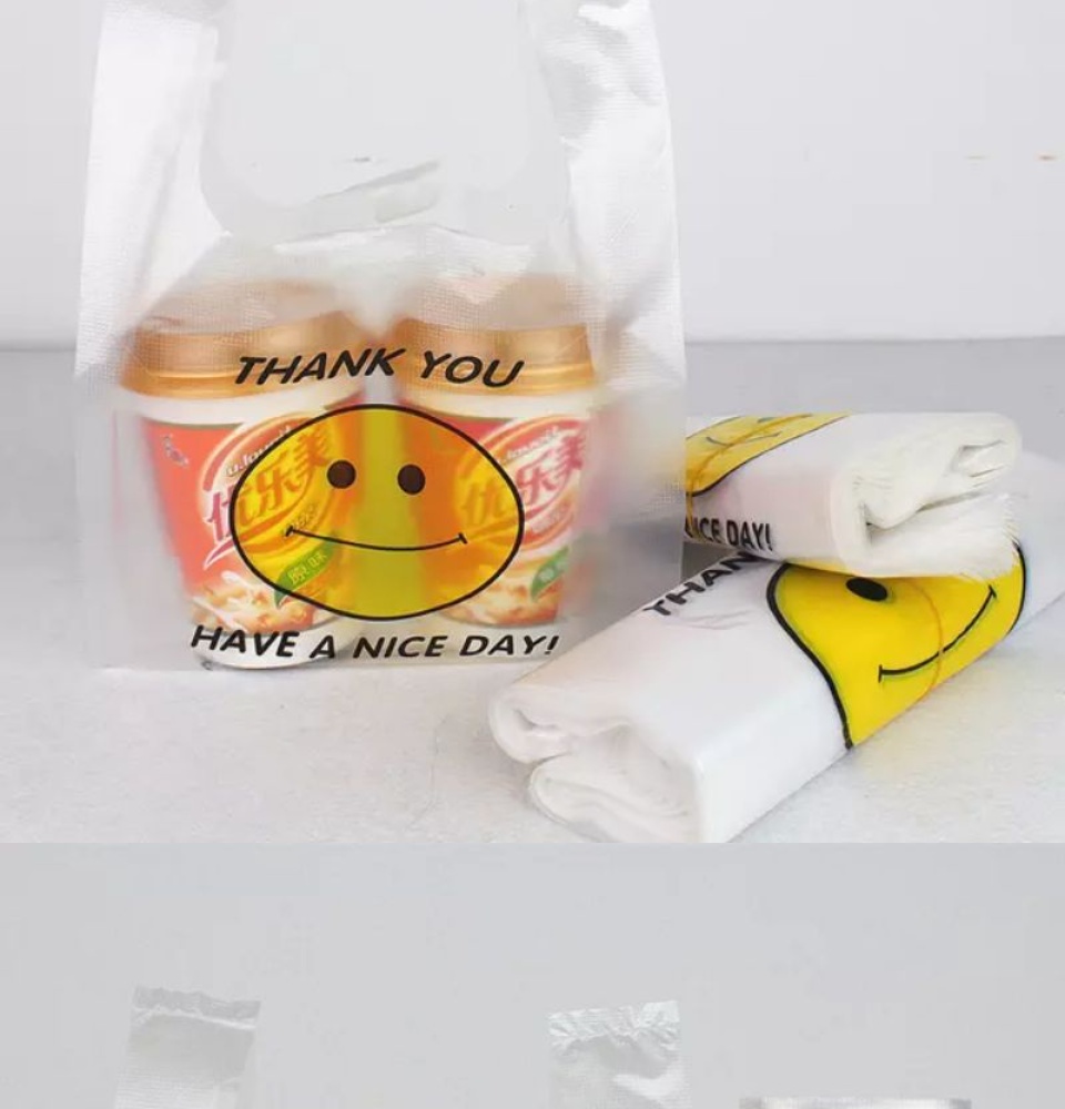 smiley face thank you plastic bag – venustongnyc