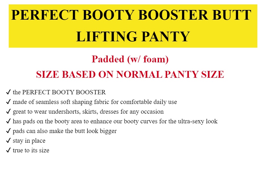 Downsize Diva Padded Booty Booster, Butt Lifter. Padded Panty , Panty with  Foam, Padded Butt and Hips, Padded Girdle, Shaper, Shapewear , Booty Booster,  Boyleg Panty, Panty, Shorts, Shapewear, Not Pants, Not