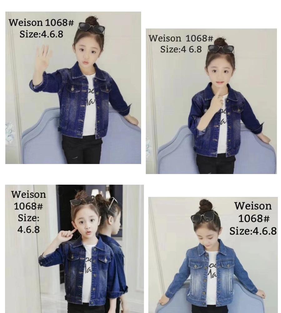 Stylish Flower Denim Jacket For Girls High Quality Product-anthinhphatland.vn