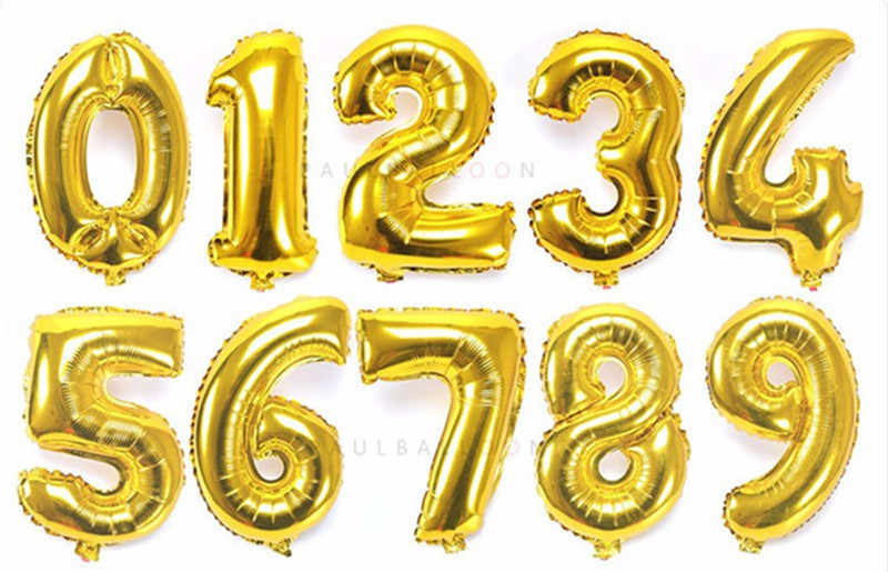 where to buy gold number balloons