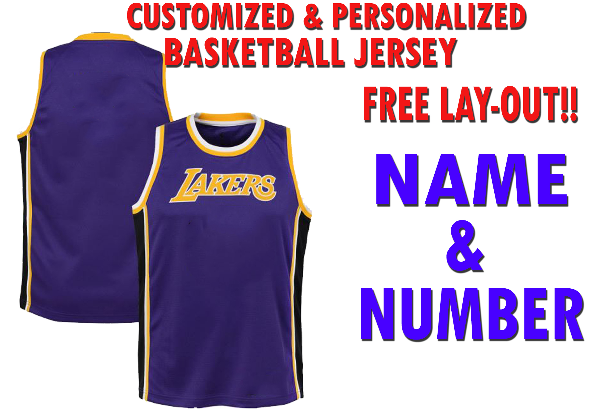 personalised lakers jersey