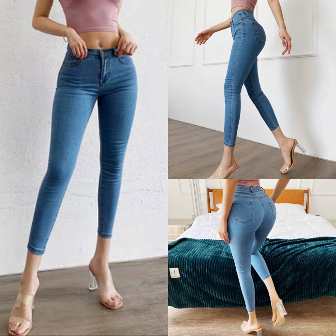high waist ankle skinny jeans