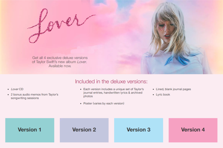 Lover Deluxe Edition By Taylor Swift Us Import Prepaid Pre Order