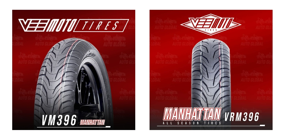 110/70-11 TL Vee Moto VM396 Manhattan Motorcycle tire 110/70- 11