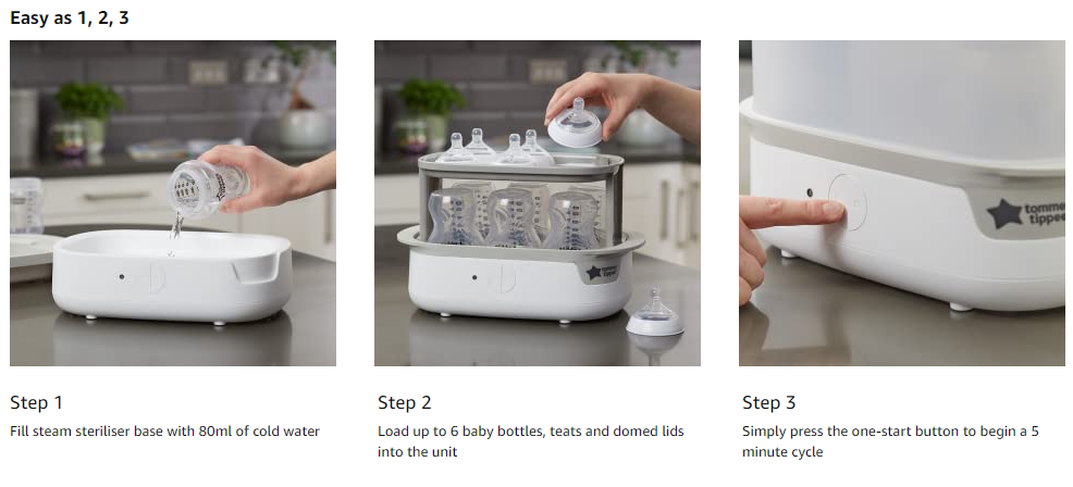 tommee tippee advanced steam steriliser