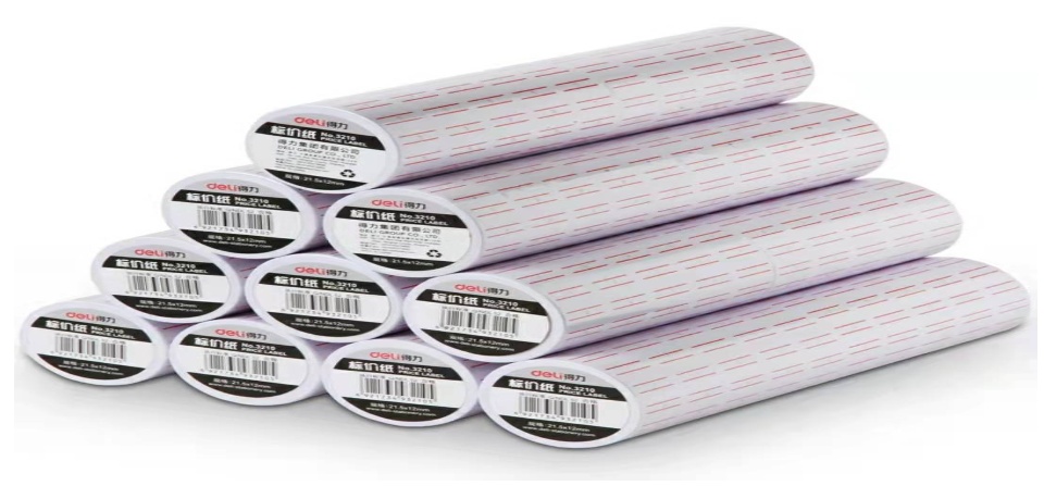 NUOBESTY 10 Rolls Pricing Stickers White Labels Stickers White Red Line  Label Pricing Label Paper Gift Tags Blank Tag Labeller Sticker Paper Matte
