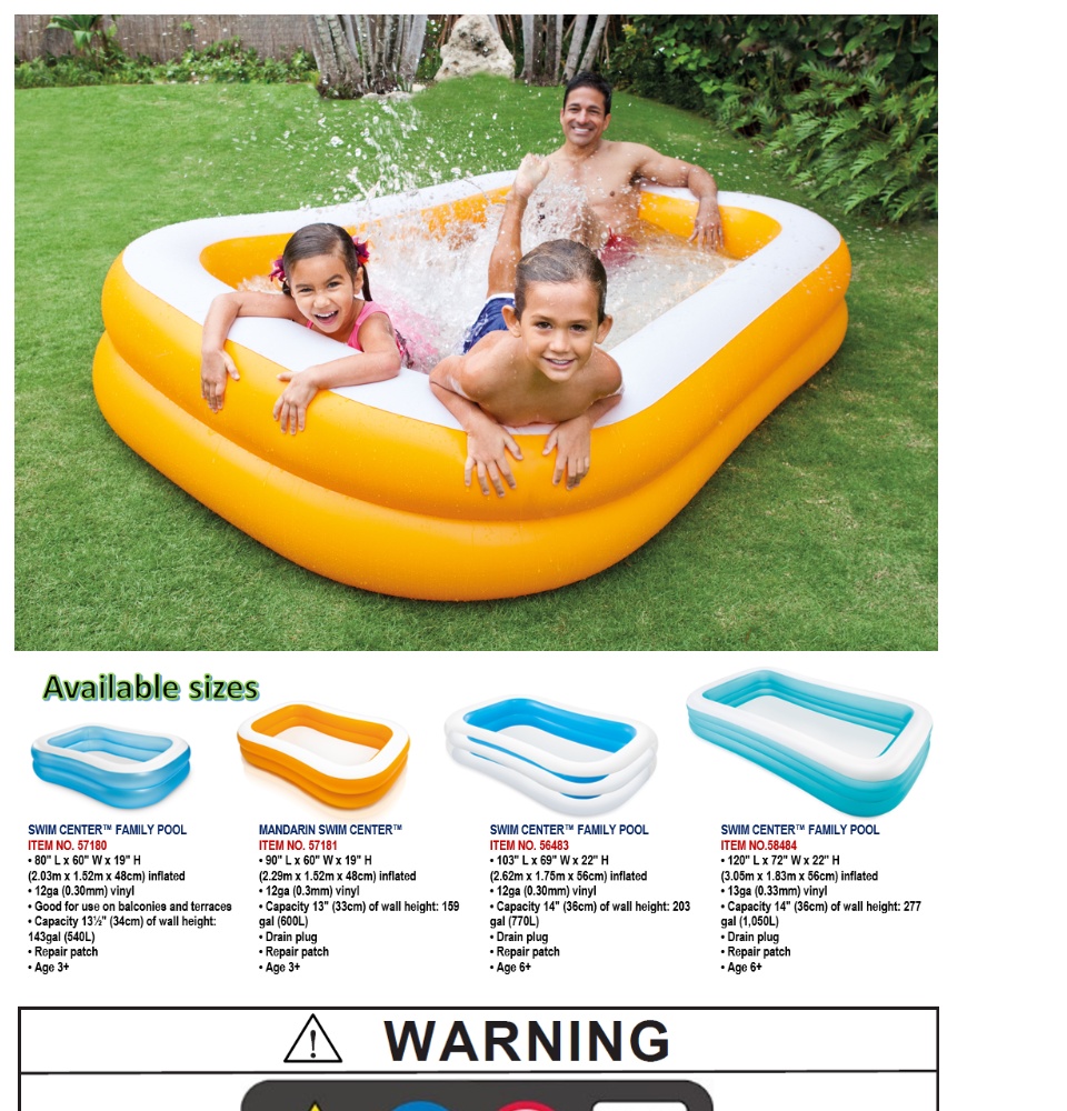 INTEX® 57181 Mandarin Swim Center™ Family Pool Ages 3+ (90 x 60 x - Main Image