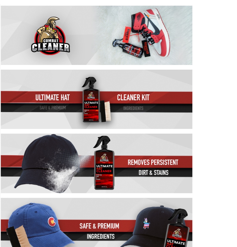 Ultimate Hat Cleaner Kit by Combat Cleaner Used for All Types of