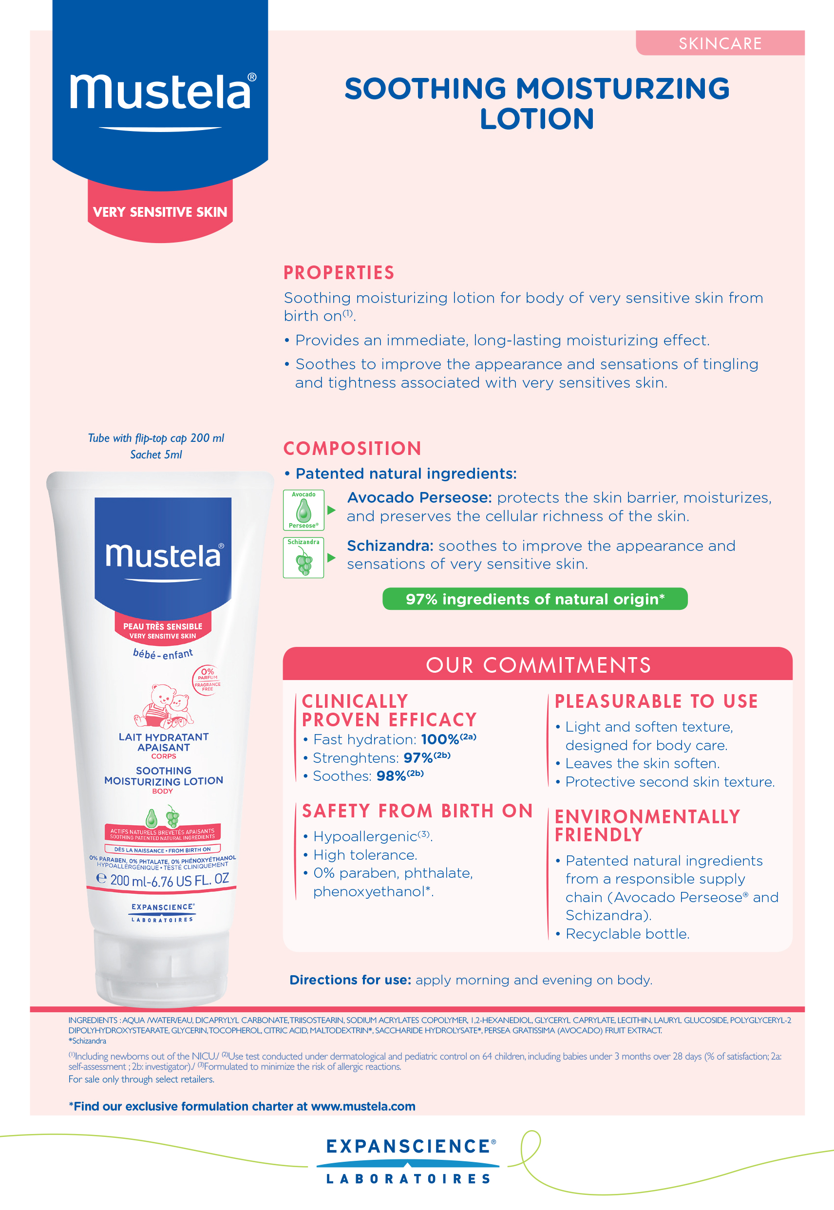 mustela soothing moisturizing lotion