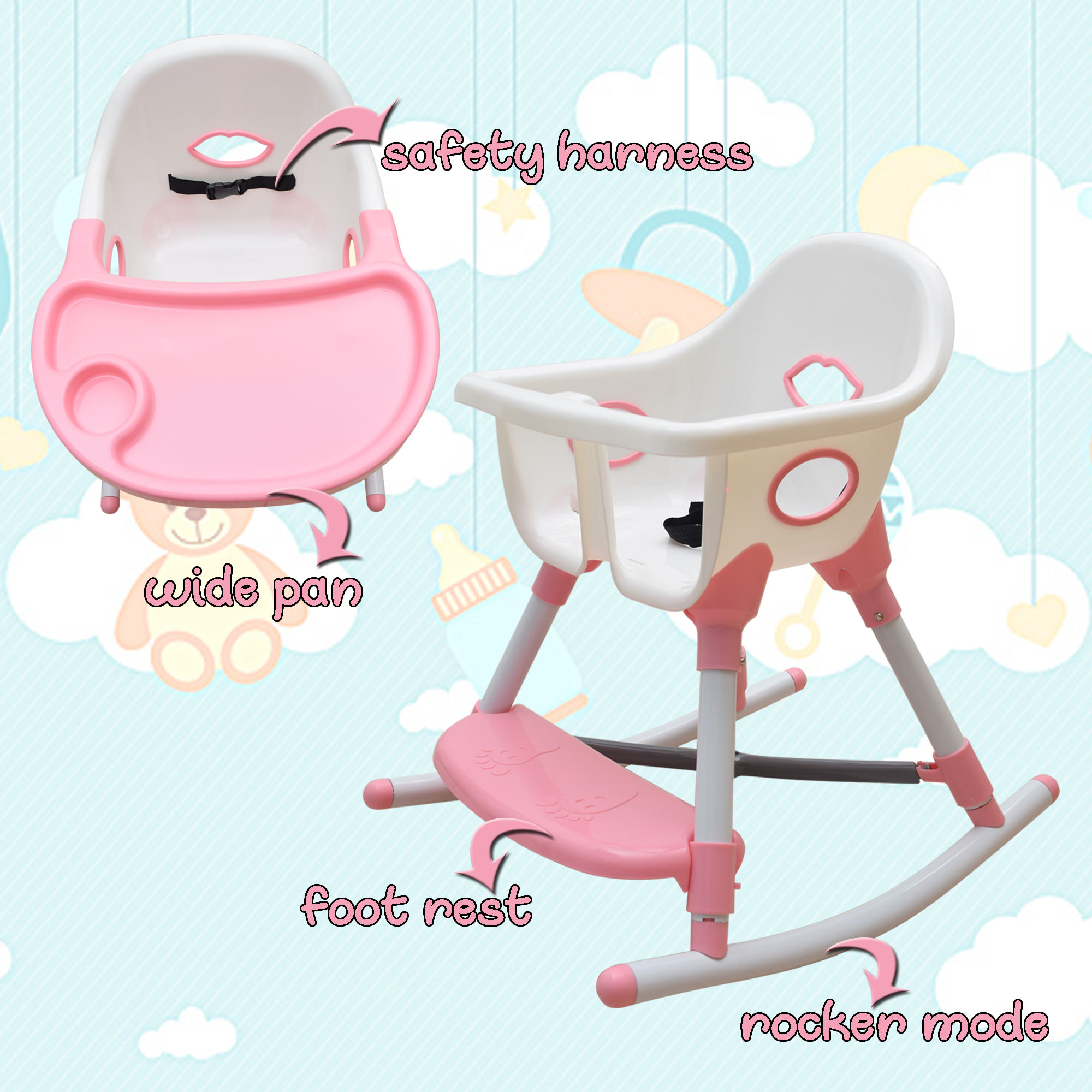 high chair food tray