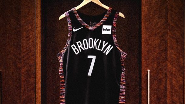 Klassisch Kevin Durant #7 Brooklyn Nets Basketball Trikots Genäht Grau 
