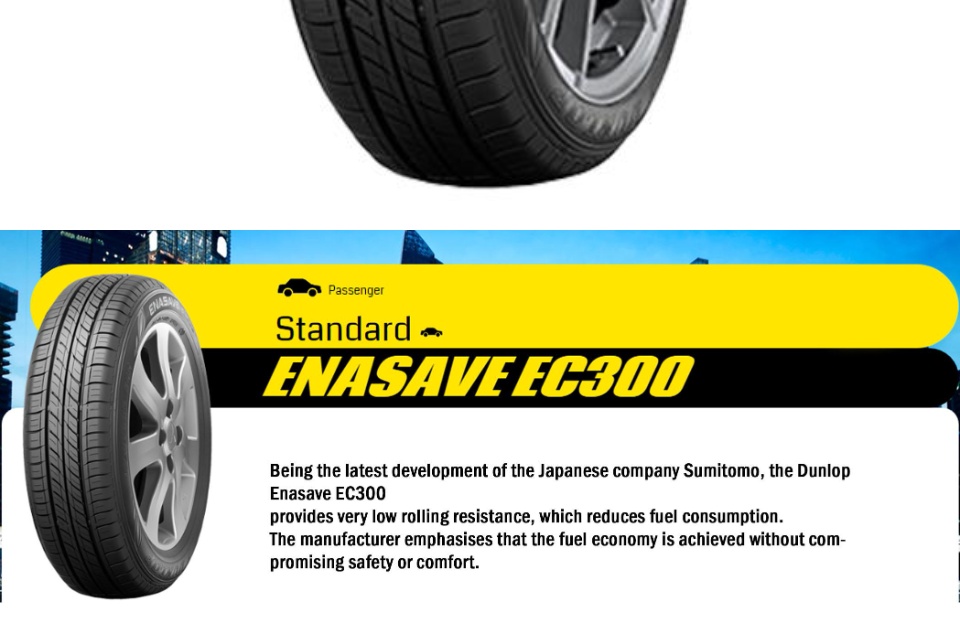 Dunlop 215/60 R17 96H Enasave EC300+ Tire | Lazada PH