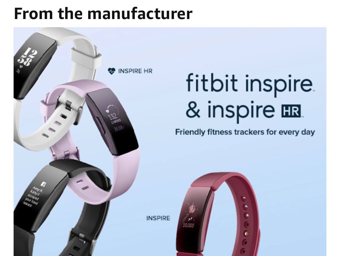 Fitbit Inspire HR BUNDLE with bonus 