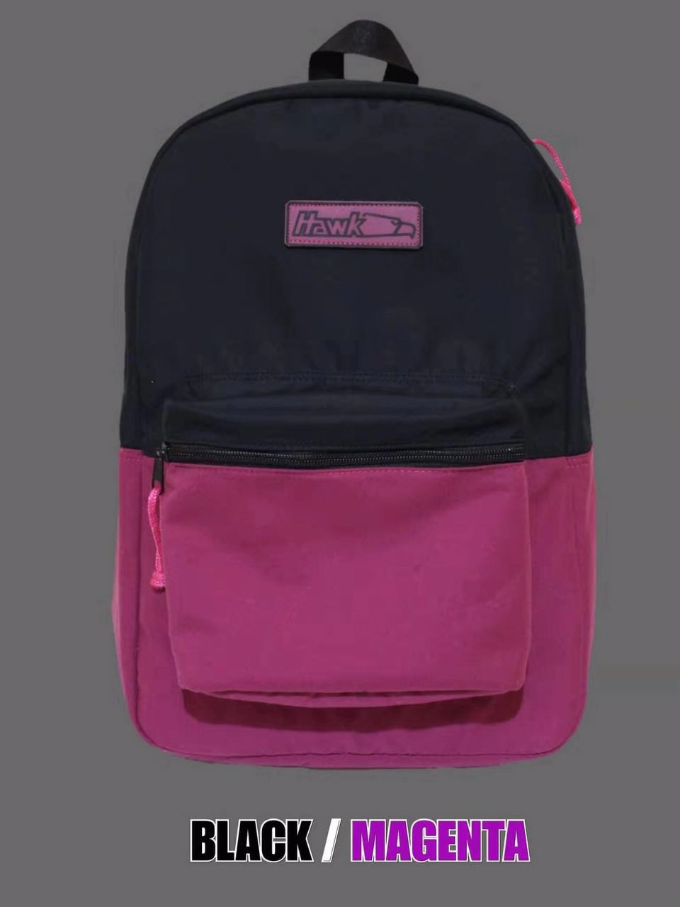 hawk bag pink and black