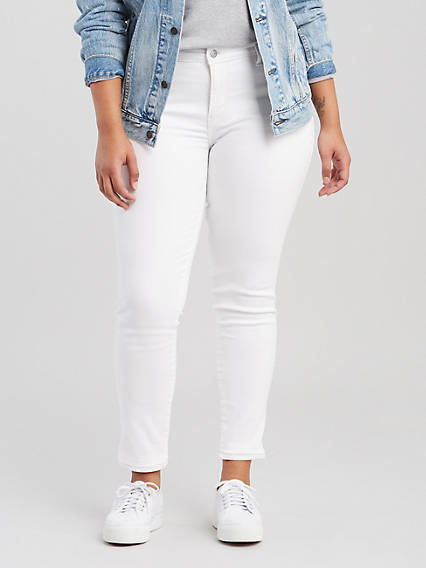 plus white jeans