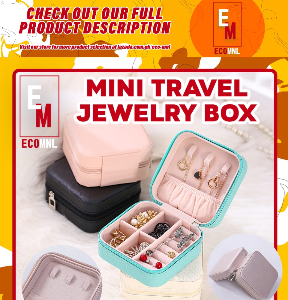 Portable Travel Mini Jewelry Box Leather Jewellery Ring Organizer Case  Storage Gift Box Girls Women